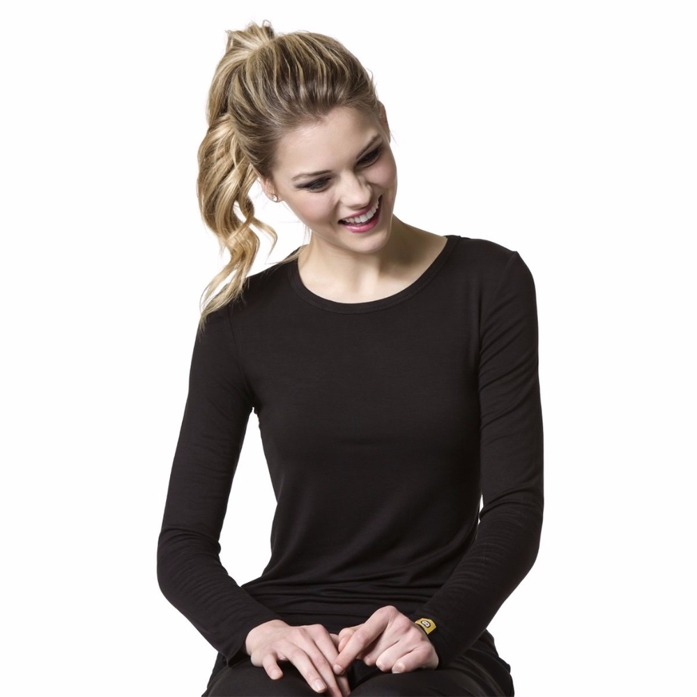 Medichic Black Ultra Soft Silky Tee Sz XS-XXL NWT